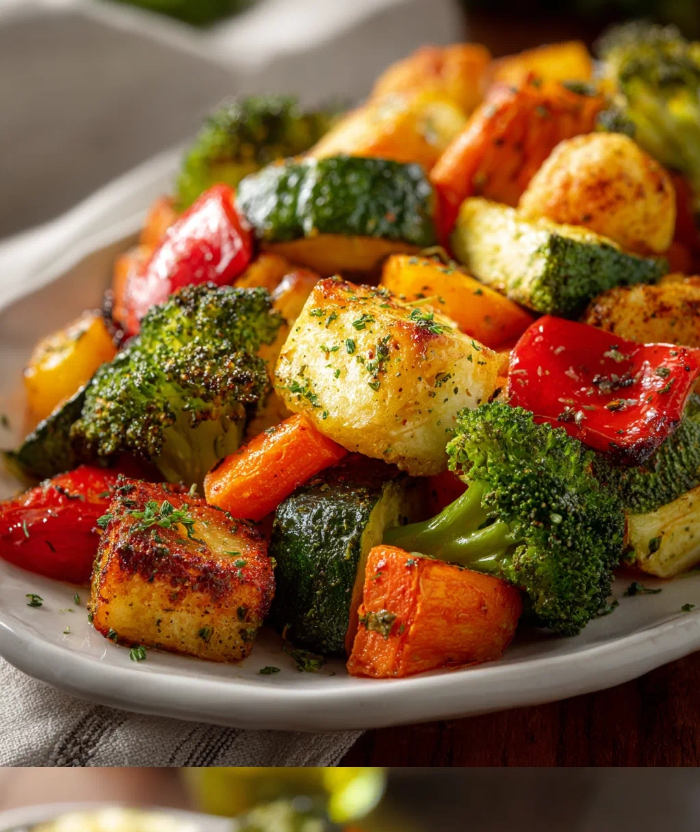 roasted air fryer vegetables