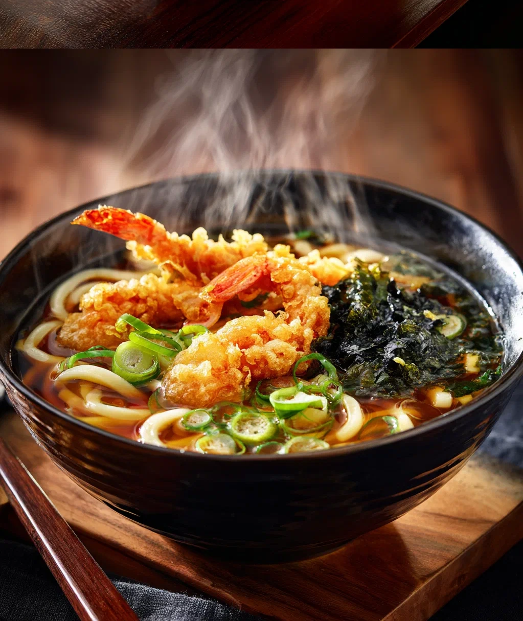 shrimp tempura udon soup