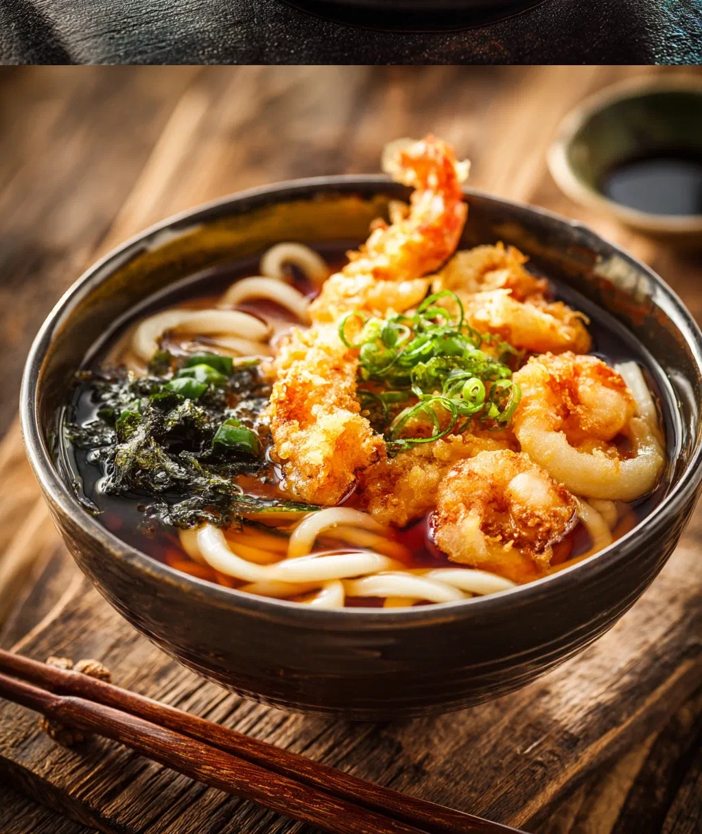 shrimp tempura udon soup