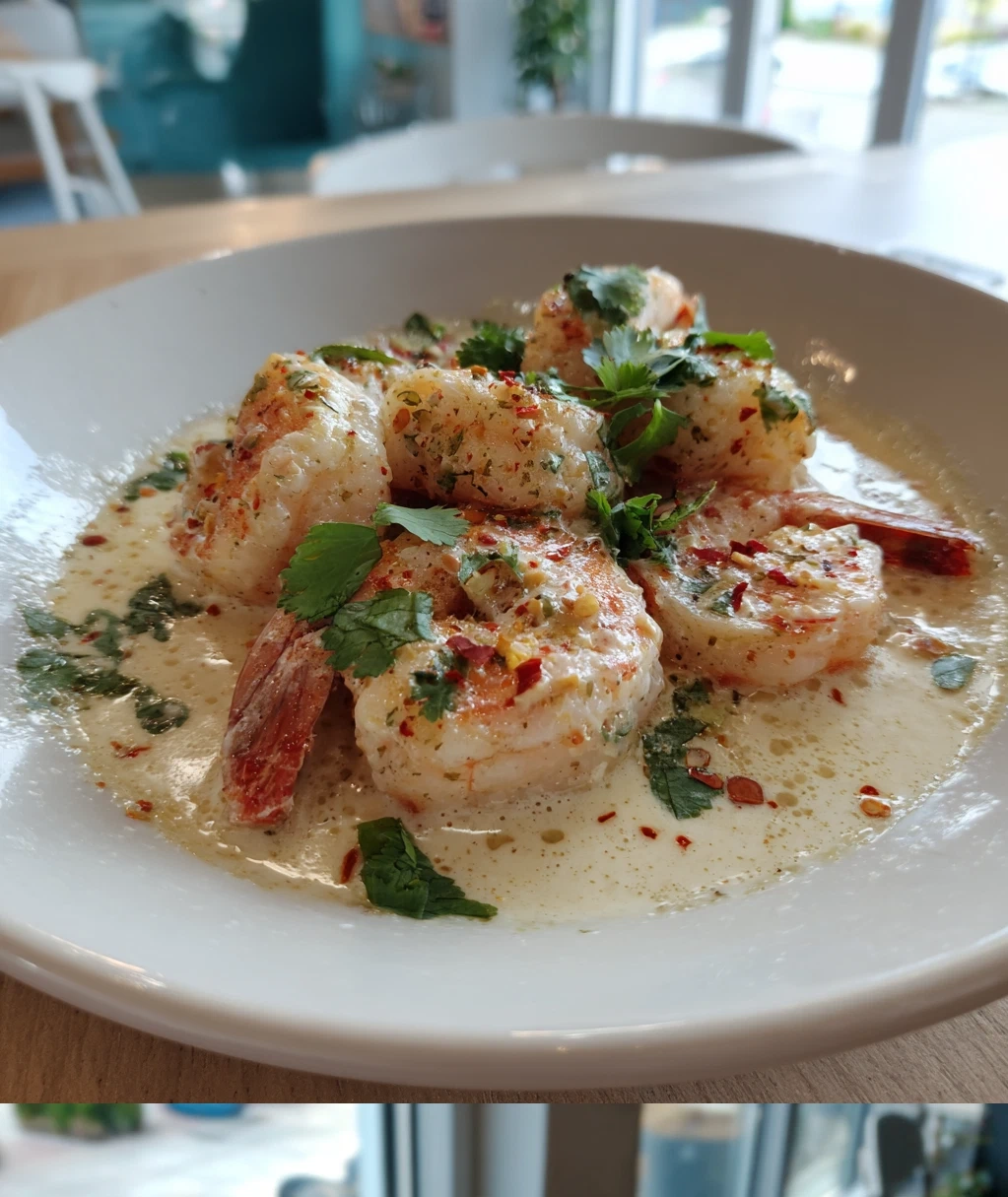 shrimp with garlic and coconut milk