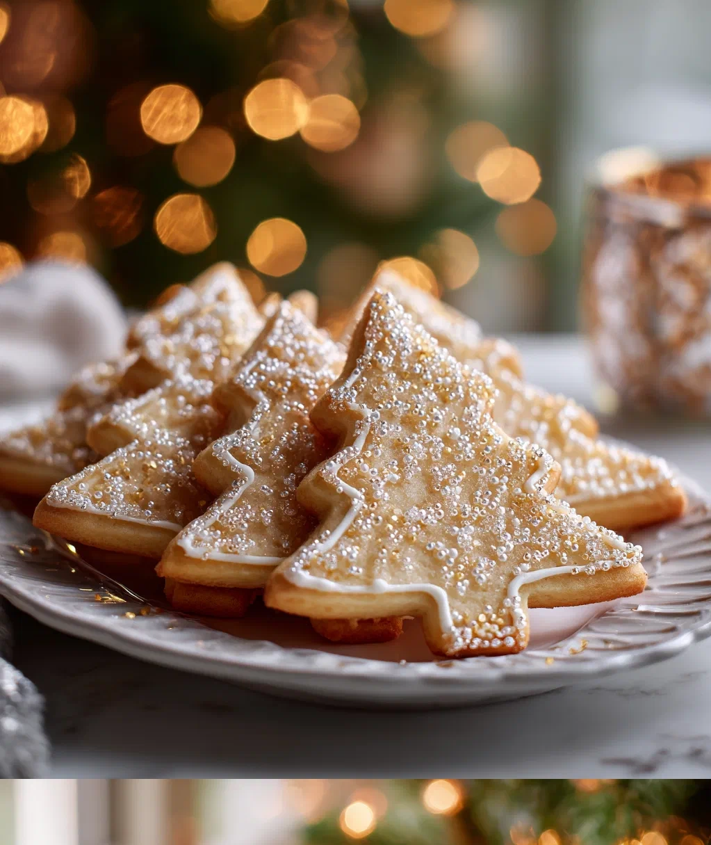 sparkling sugar tree cookies