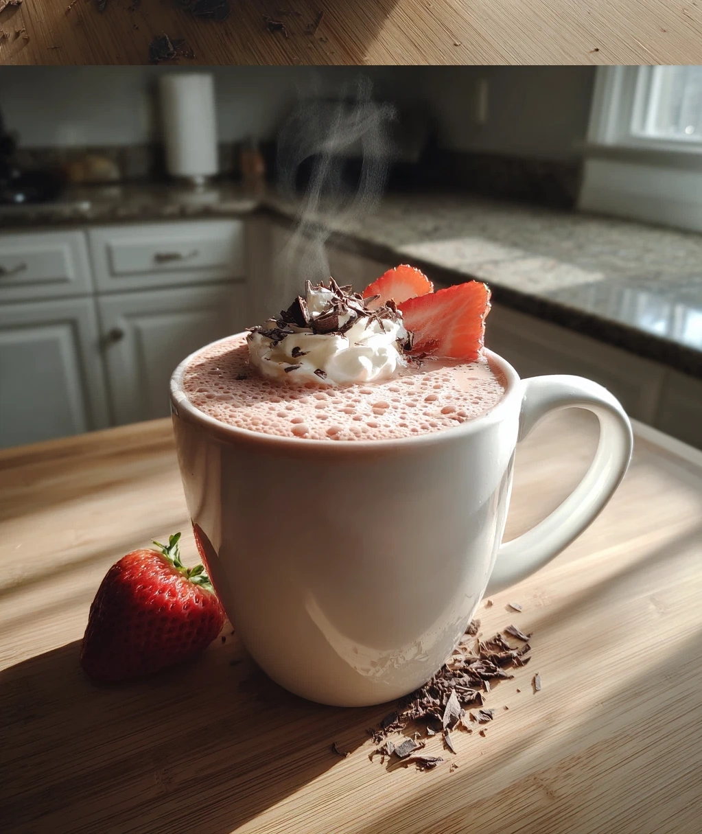 strawberry hot chocolate