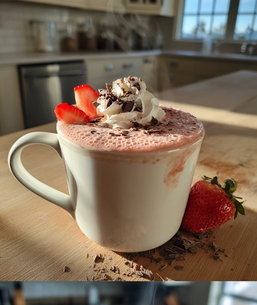 strawberry hot chocolate