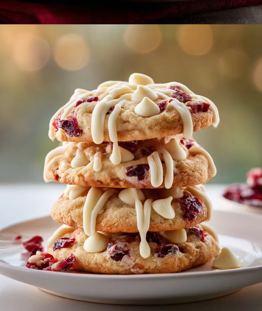 sweet cranberry bliss cookies