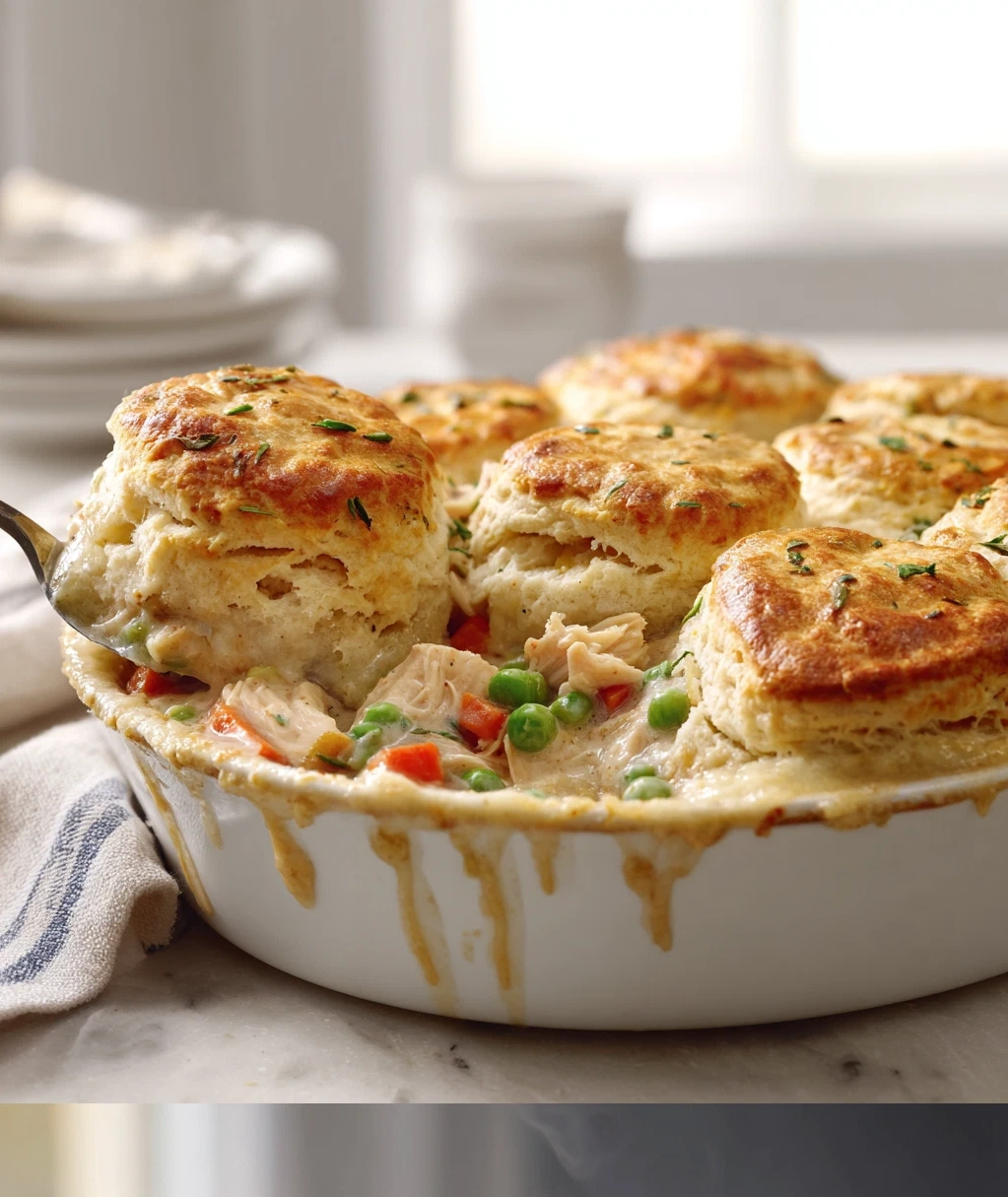 yummy chicken and biscuit cobbler