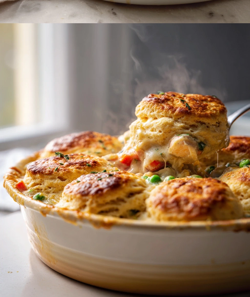 yummy chicken and biscuit cobbler