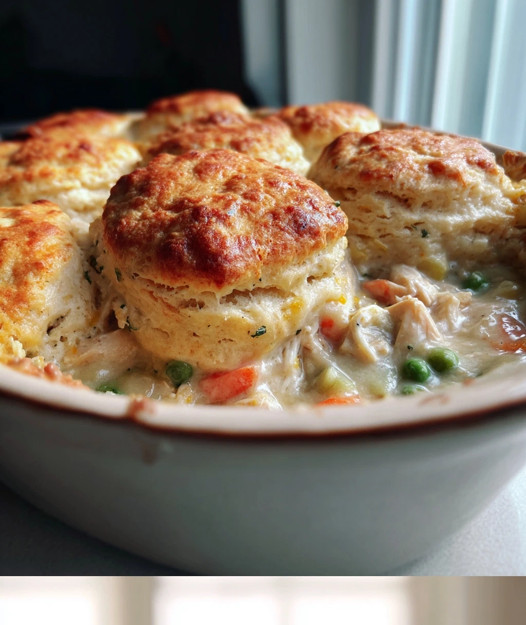 yummy chicken and biscuit cobbler